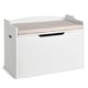 preview thumbnail 1 of 10, Costway Wooden Toy Box Kids Storage Chest Lift Top Bench Seat W/ White
