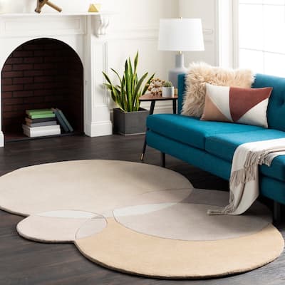 Livabliss Martela Handmade Mod Geometric Wool Area Rug