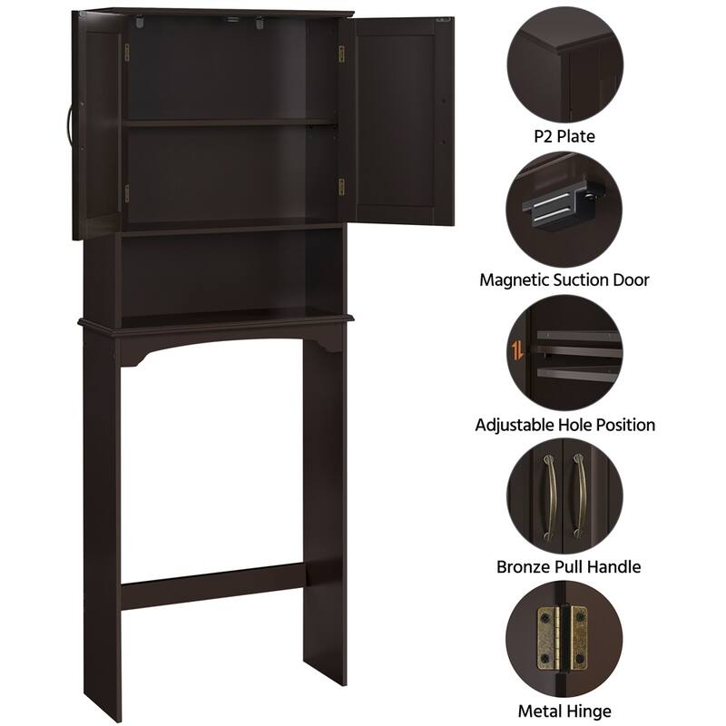 Yaheetech Bathroom Space Saving Organizer Over-the -Toilet