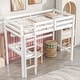 preview thumbnail 62 of 91, Modern Solid Wood Loft Bed with Built-in Desk, Safety Ladder