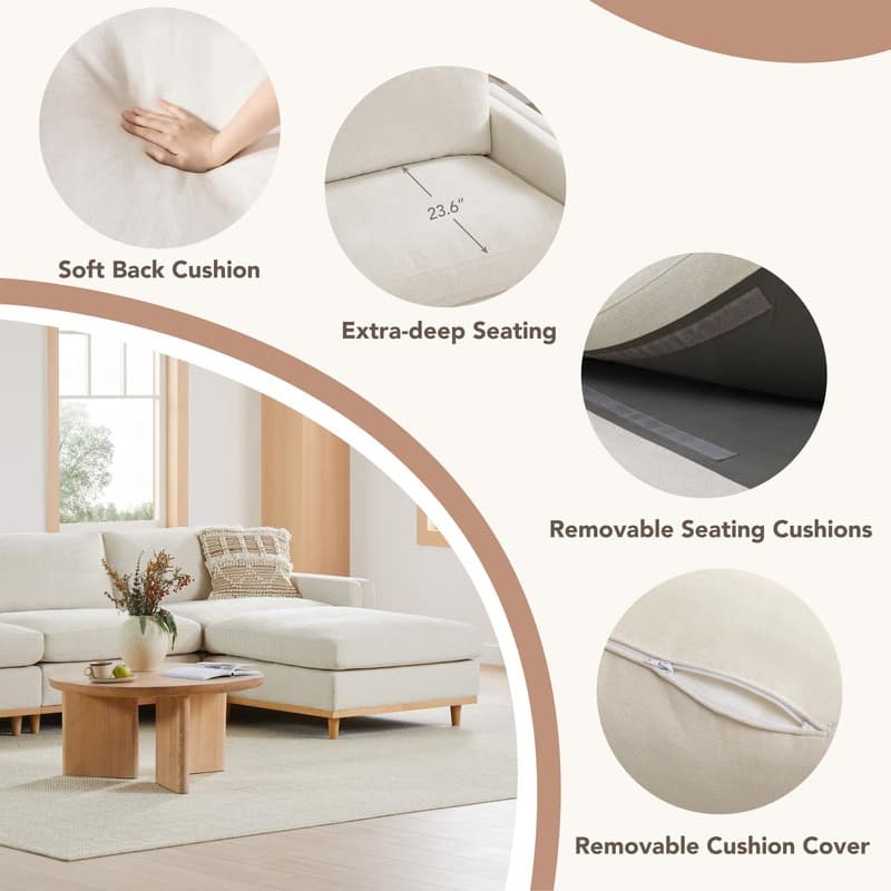 Pamela Oversized Modular Sectional Sofa Couch