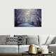 preview thumbnail 9 of 28, Great Big Canvas "Cherry blossoms in Central Park's in New York City." Muted Blue Black Wrapped Canvas Print Wall Artwork