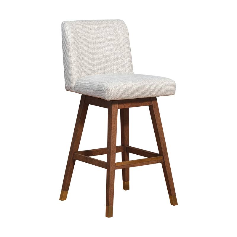Basila Upholstered Bar or Counter Height Swivel Barstool