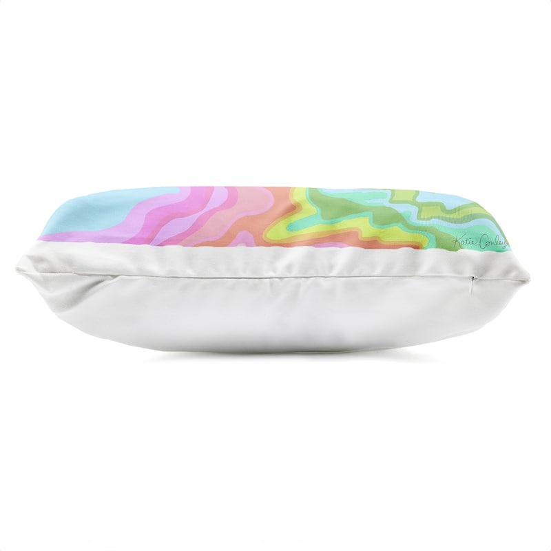 Stupell Swirling Rainbow Sea Reflection Printed Outdoor Throw Pillow Design by Katie Conley