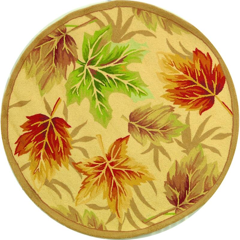SAFAVIEH Handmade Chelsea Grove French Country Wool Rug - 4' Round - Ivory