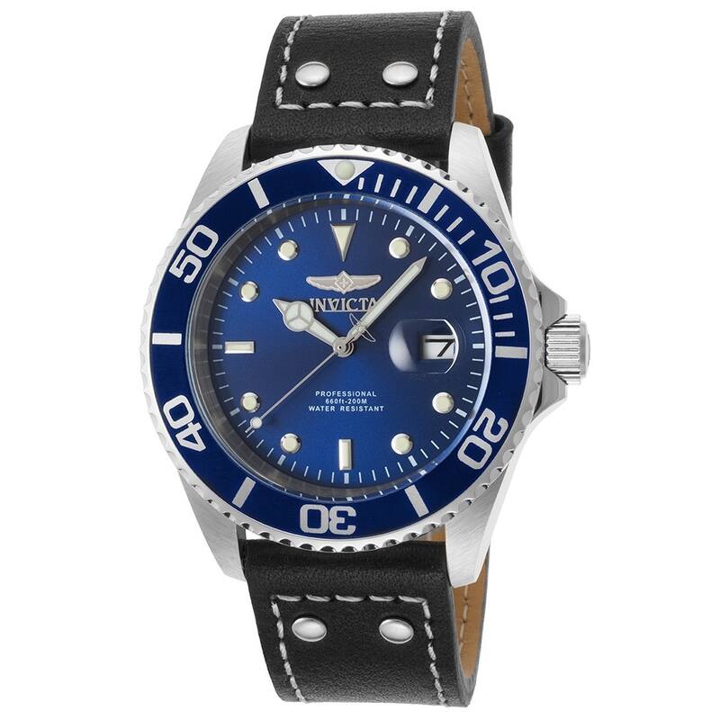 Invicta Men's 22068 Pro Diver Quartz 3 Hand Blue Dial Watch