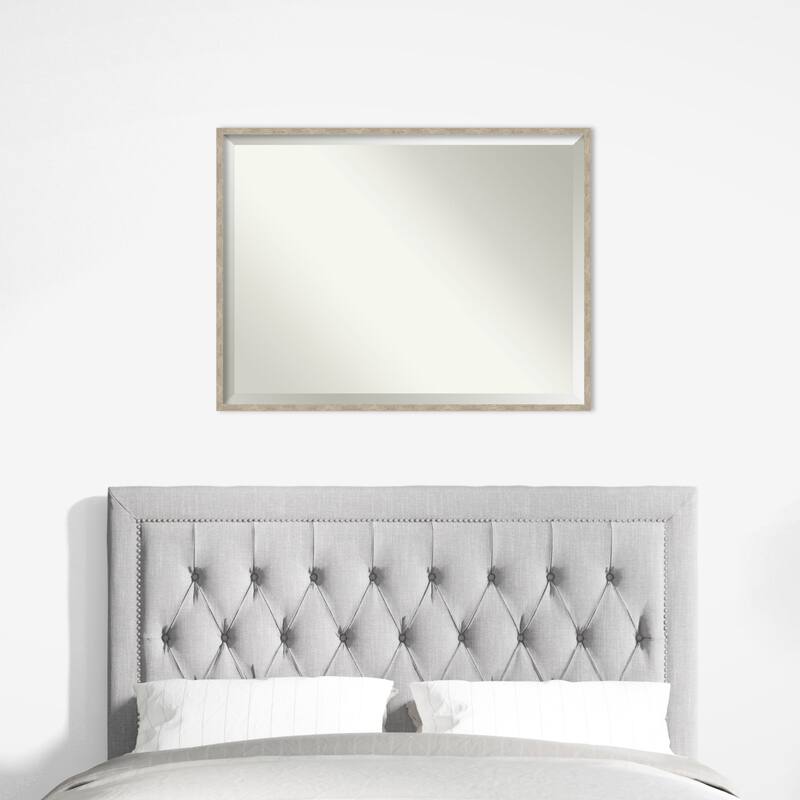 Imprint Beveled Wood Framed Wall Mirror