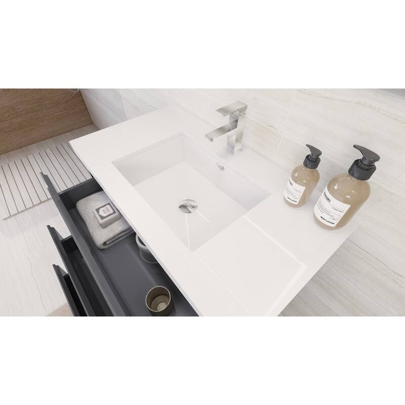Aron 36'' Freestanding Vanity with Reinforced Acrylic Sink
