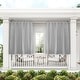 preview thumbnail 17 of 21, ATI Home Indoor/Outdoor Solid Cabana Tab Top Curtain Panel Pair 54x132 - Cloud Grey