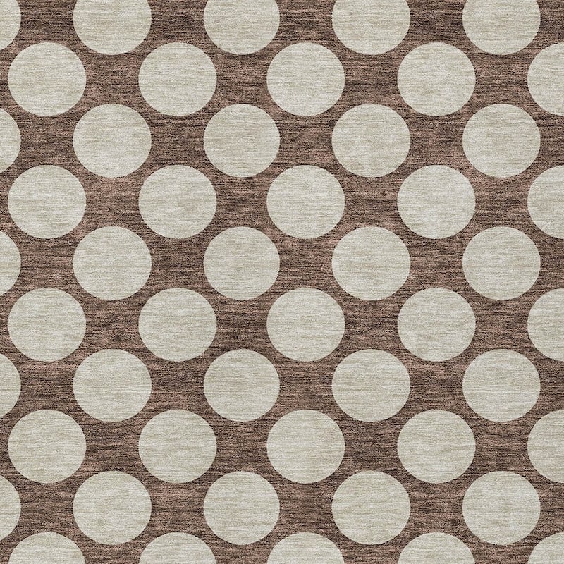 HomeRoots Polka Dot Transitional Rectangle Outdoor Rug