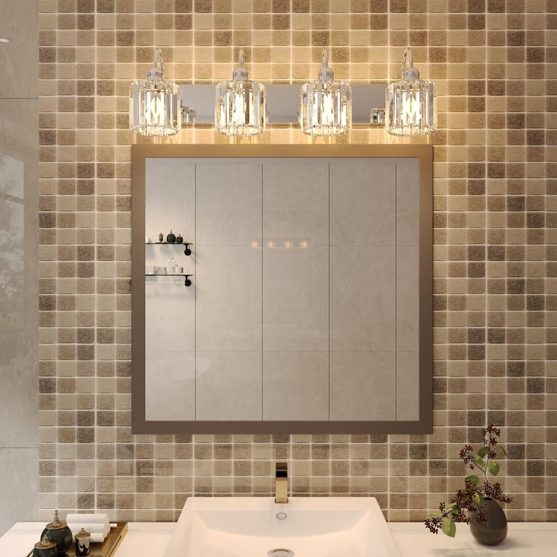 ExBrite Modern Silver Dimmable Bathroom Vanity Light