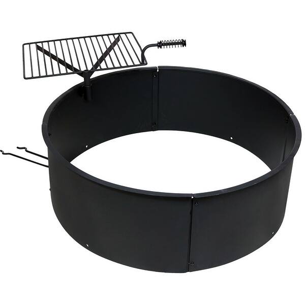 Shop Sunnydaze Heavy Duty 34 Inch Steel Campfire Ring With