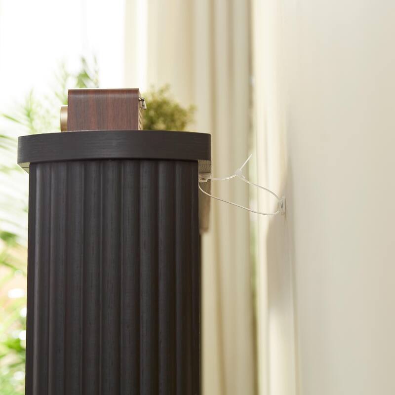 70.1" Corrugated Texture Storage Table for Entranceways