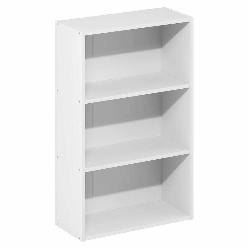 Furinno Basic 3-Tier Open Shelf Bookcase, Bookshelf, Storage Organizer, 7 x 17 x 26