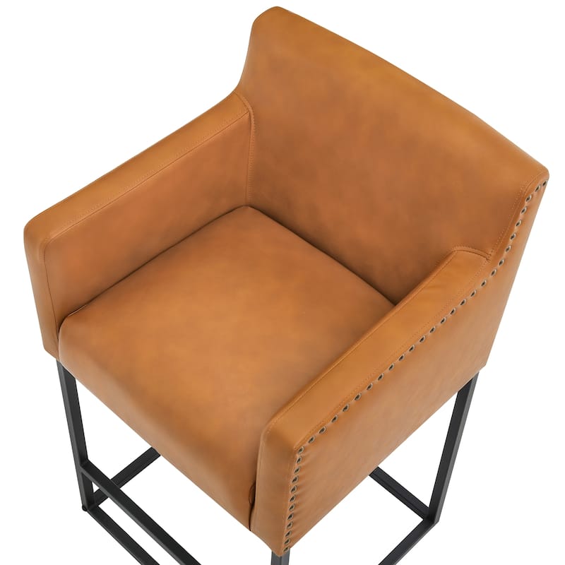 Modern Counter Height Bar Stools Fabric Upholstered Counter Stool