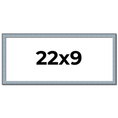 22x9 Frame Rustic Sky Blue Solid Wood Picture Frame | 0.75 Inch