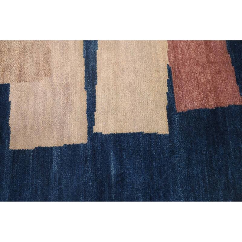 ECARPETGALLERY Hand-knotted Peshawar Ziegler Dark Blue Wool Rug - 5'0 x 6'9