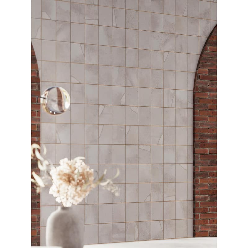 Merola Tile Kings Sea White 13" x 13" Ceramic Floor and Wall Tile