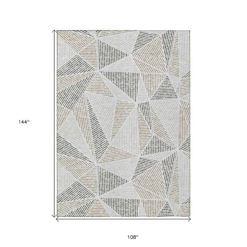 HomeRoots Geometric Transitional Rectangle Outdoor Rug