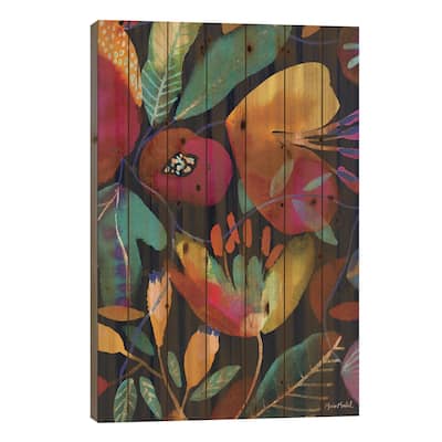 Gold Print On Wood by Cayena Blanca - Multi-Color