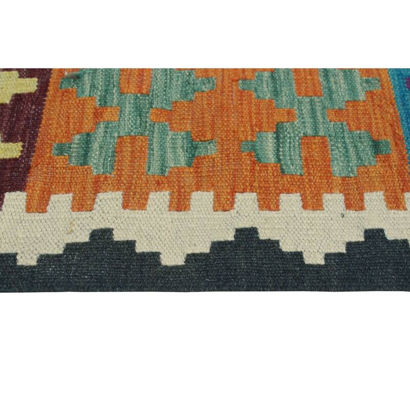 Flatweave Madalyn Red/Ivory Runner - 2'9" x 9'9"