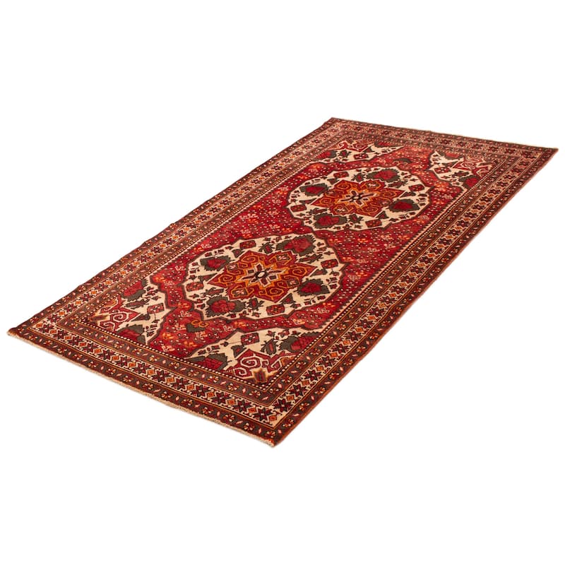 ECARPETGALLERY Hand-knotted Anatolian Vintage Red Wool Rug - 5'1 x 9'10