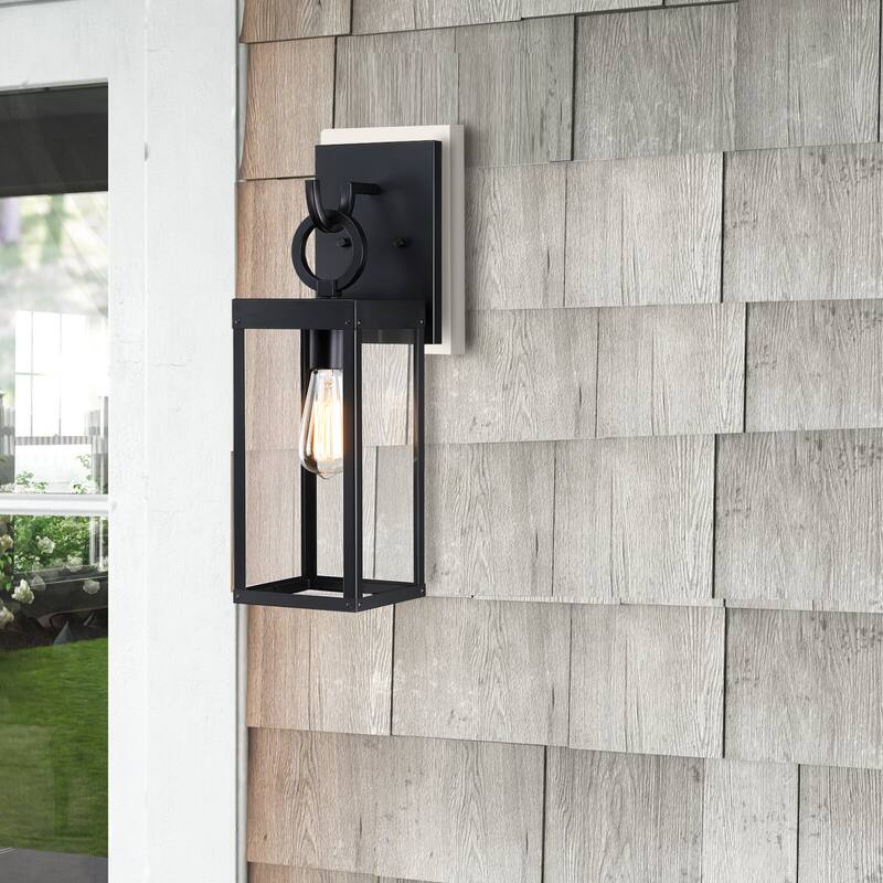 Hukoro 1-Light 19.31-in Black Outdoor Wall Light