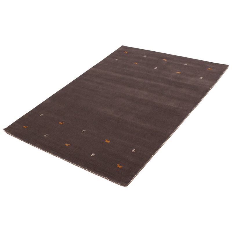 Kashkuli Gabbeh Grey Rug 5'3" x 7'6" - 5'3 x 7'6
