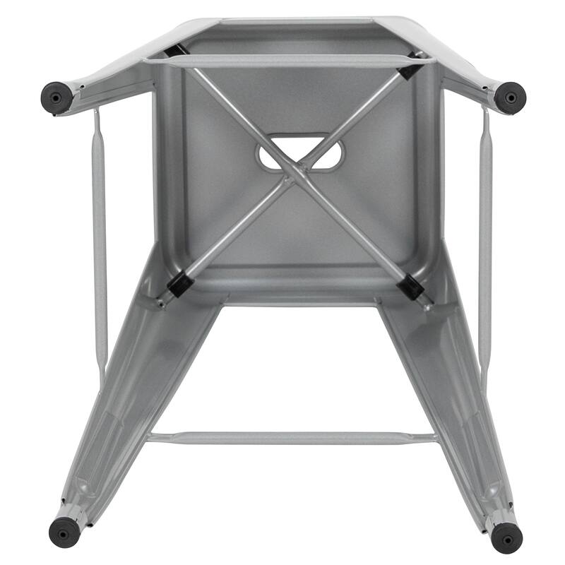 Metal 30-inch High Indoor Stackable Bar Stool (Set of 4)