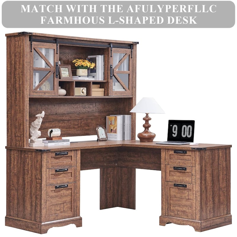 42" Farmhouse Desk Hutch, Only Match Afulyperfllc's Farmhouse Desk