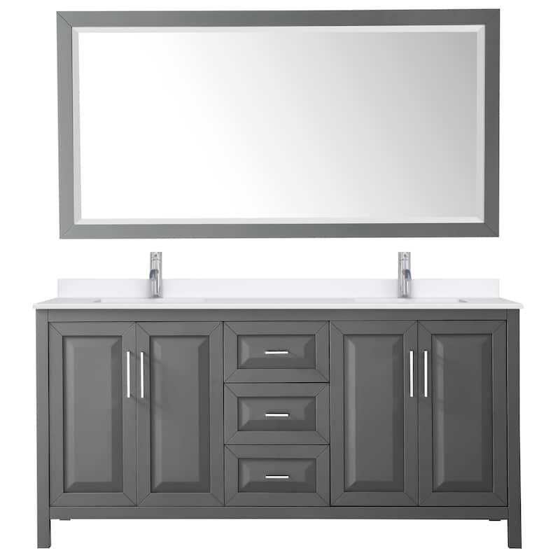 Wyndham Collection WCV252572D-QTZ-UNSM70 Daria 72" Free Standing
