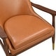 preview thumbnail 7 of 7, Mid-Century Faux Leather Accent Chair with Cushioned Seat