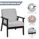 preview thumbnail 48 of 64, Costway Set of 2 Fabric Accent Armchair Solid Wood Upholstered Lounge - See Details