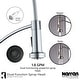 preview thumbnail 9 of 8, Karran All-in-One Farmhouse/Apron-Front Quartz 34 in. Single Bowl Kitchen Sink in Black with Faucet KKF210 in Stainless Steel