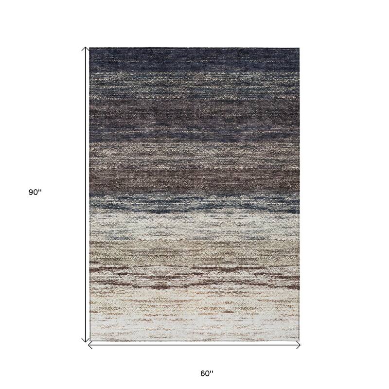 HomeRoots Ombre Transitional Rectangle Outdoor Rug