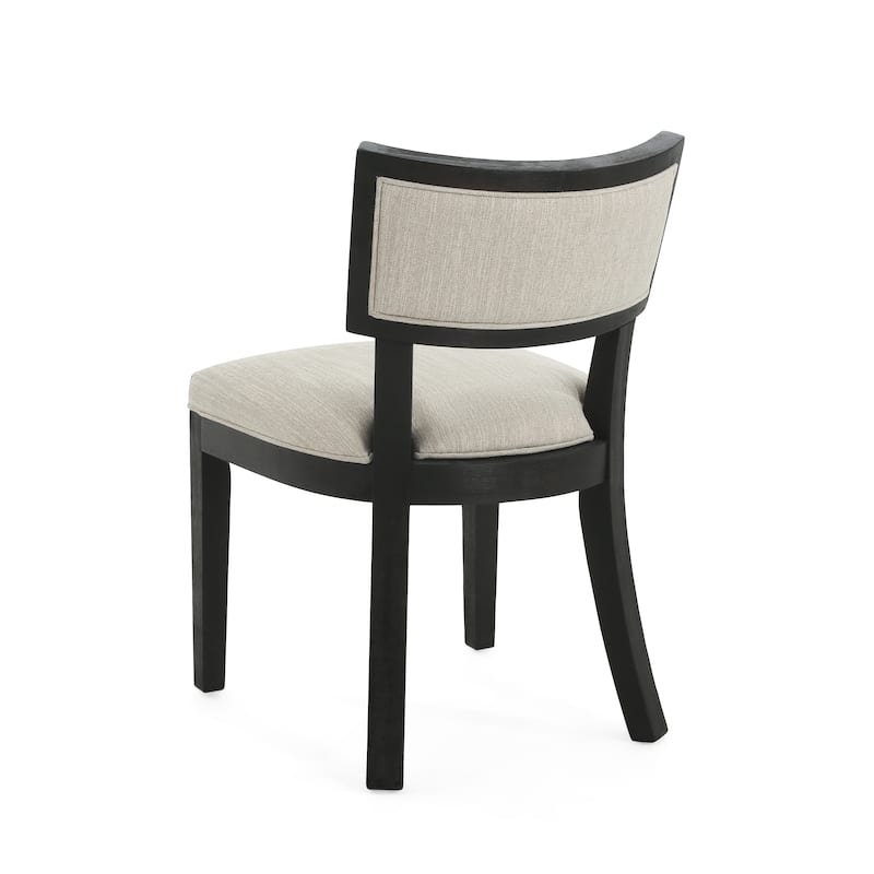 Fescue Farmhouse Fabric and Rubberwood Upholstered Dining Chairs (Set of 2) by Christopher Knight Home