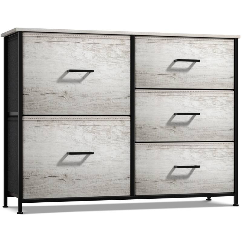 Dresser w/ 5 Drawers - Furniture Storage Tower Unit for Home, Bedroom