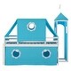 preview thumbnail 12 of 30, Impression & Beautiful Playhouse Unique Design Twin Size Loft Bed with Slide Blue Tent and Tower