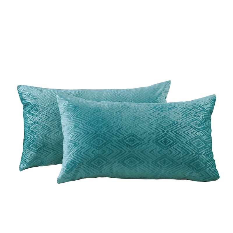 Tonopah Ikat Velvet Throw Pillow Cover Set, NO INSERT