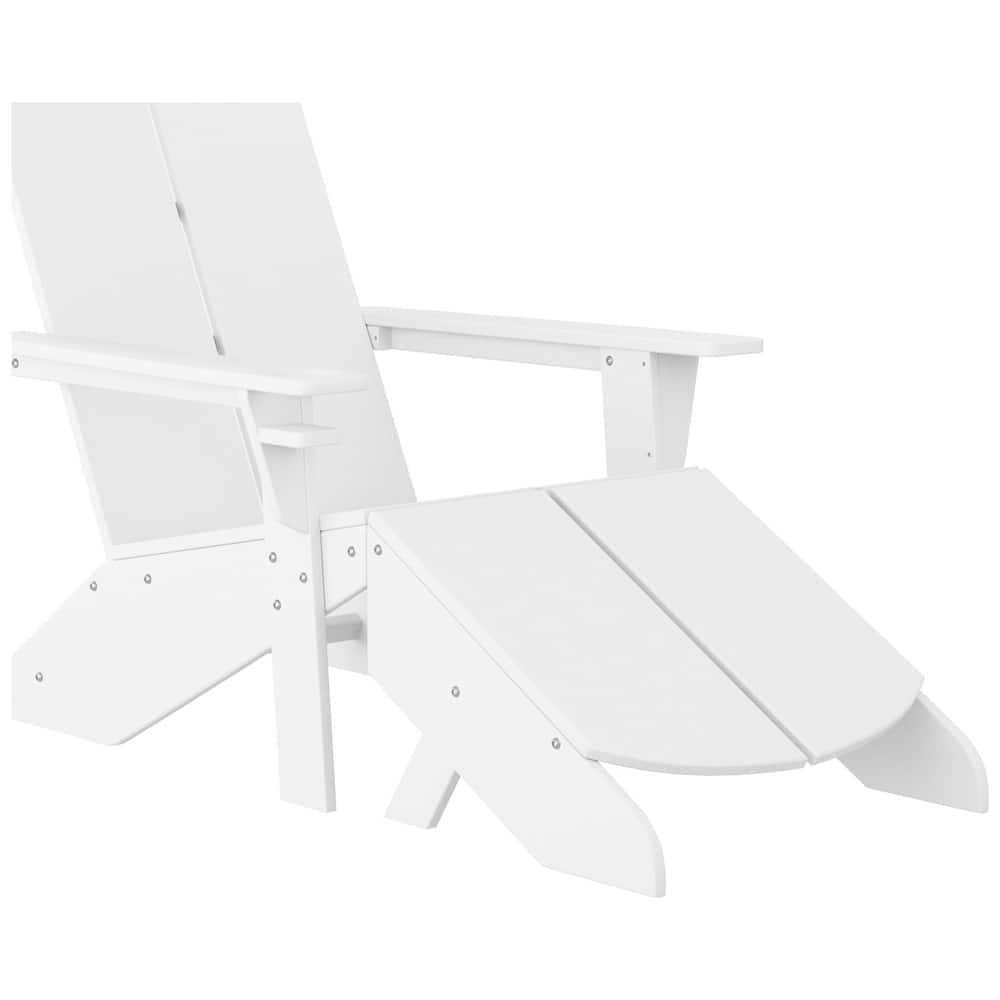 Coastin Modern Poly Adirondack Chair With Ottoman