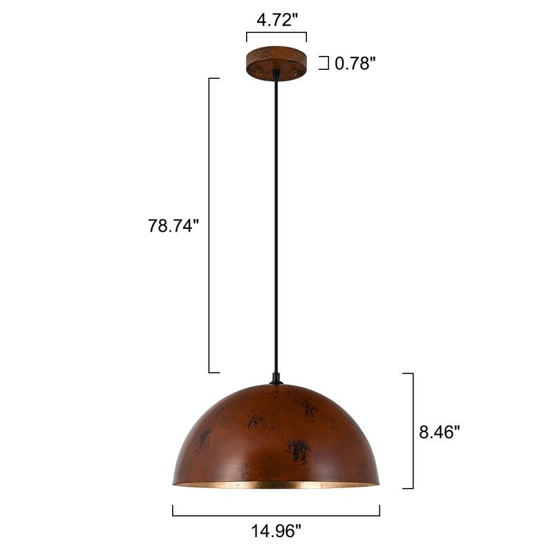 Industiral Metal Pendant Light Fixture Dome for Kitchen Island