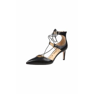 Sam Edelman Womens Taylor Pointed Toe Ankle Wrap Dorsay Pumps Black Size 7.5 Sam Edelman Womens Taylor Pointed Toe Ankle Wrap Dorsay Pumps Black Size 7.5