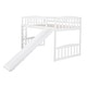 preview thumbnail 14 of 16, Modern Twin Size Solid Pine Wood Loft Bed with Full Length Guardrail, Built-in Ladder and Slide