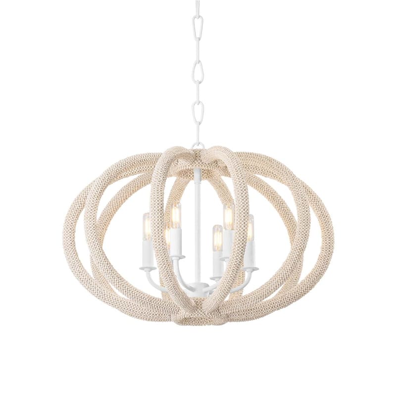Hudson Valley Lighting 1206 Lewiston 6 Light 25" Wide Abstract - White Plaster