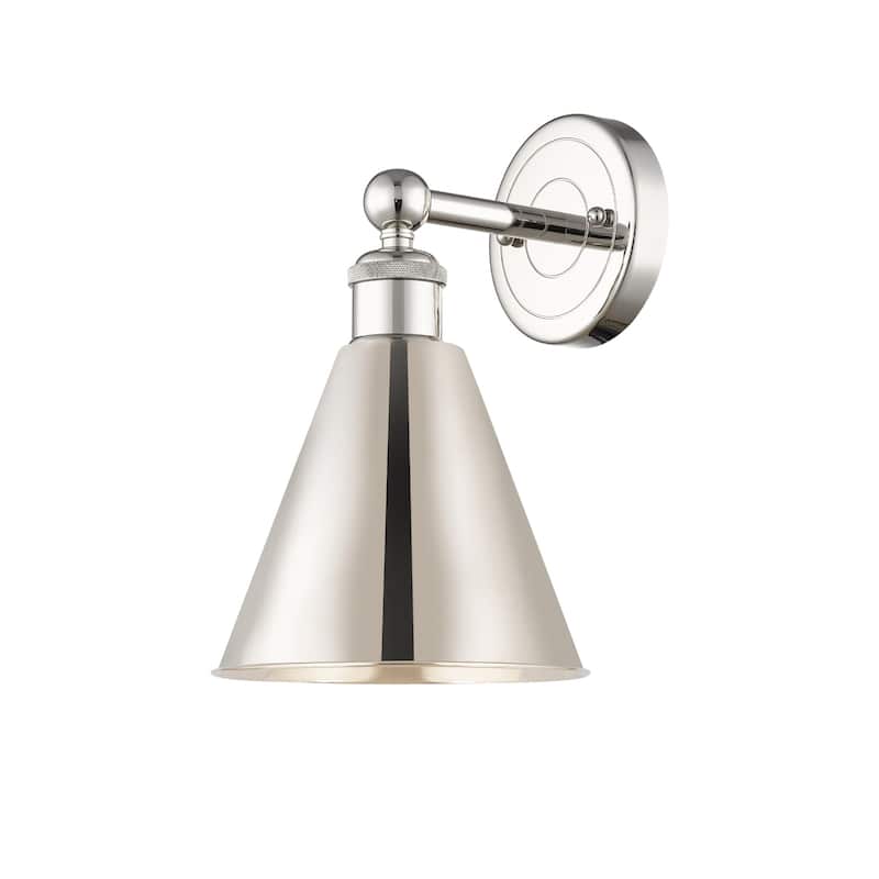 Innovations Lighting 616-1W-13-8 Ballston Sconce Ballston Cone 13" - Polished Nickel
