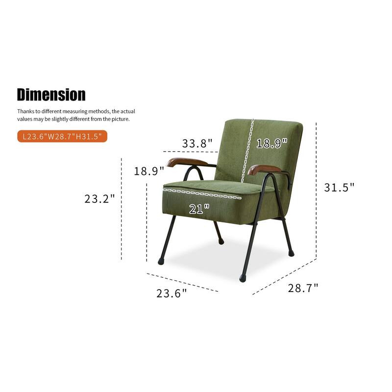 Pattern Colorful Fabric Armchair, Modern Accent Chair High Back, Living Room Chairs with Metal Legs and Soft Padded