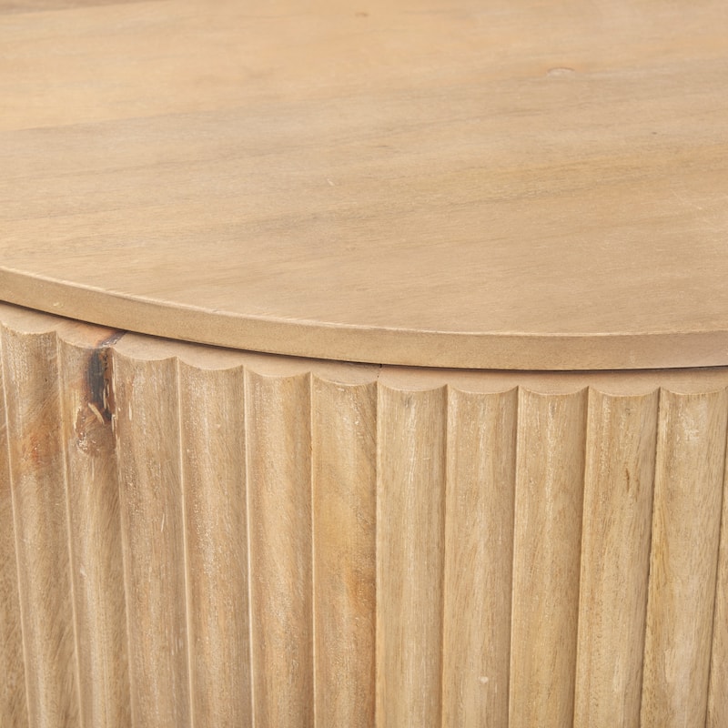 Terra Light Brown Solid Wood Accent Cabinet