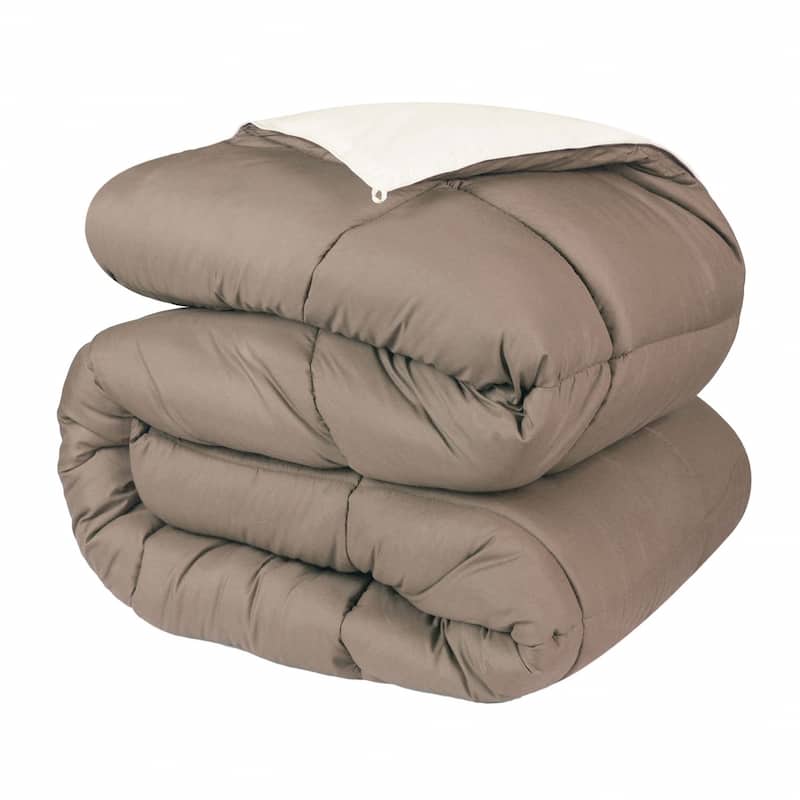 Superior Brushed Microfiber Down Alternative Reversible Comforter