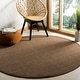 preview thumbnail 32 of 87, SAFAVIEH Natural Fiber Urbana Casual Border Sisal Rug 6' Round - Brown - Round