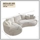 preview thumbnail 3 of 59, Contempory Curved L-Shaped Sectional Sofa with Chaise – Extra Wide White Upholstered Luxury Lounge